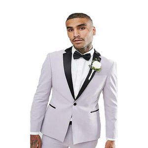 Novio Esmoquin Un botón Muesca Solapa Novio Padrinos de boda Hombre Traje de 2 piezas Trajes de boda para hombre Vestido de novia Chaqueta Pantalones 240123