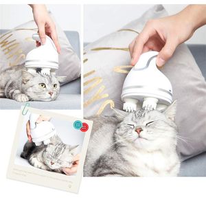 Toilettage 3D animal de compagnie Intelligent chat masseur tête masseur chats rotation automatique étanche électrique toilettage outils Pet Grooming Massage