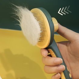 Le toilettage des chats Brosse auto-nettoyage Brosse de chien lisse pour chats pour les cheveux de toilettage des cheveux entièrement enchevêt