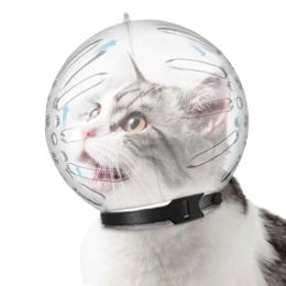 Toiletage Cat Headgear Antilicking Antibite Fight Ball Sleeve Col Cat Antiscratch Ring Pet Space Hood Elizabeth Ring Fashion Casque