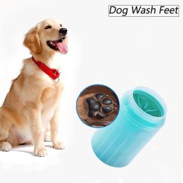 Toilettage chien PAW lavage tasse portable en silicone détachable Brosse de nettoyage pour animaux de compagnie pour animaux de compagnie Nettoyant à l'intérieur des poils boueux pour les pattes boueuses