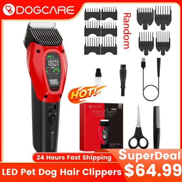 Grooming Dogcare Pc01 tondeuses électriques pour chiens intelligentes à faible bruit pour animaux de compagnie chats chiens tondeuse à cheveux tondeuse Led sans fil coupe de cheveux outils de toilettage