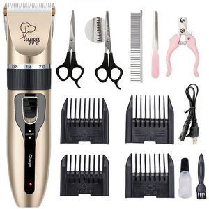 Toilettage électrique Clippers pour animaux de compagnie Pet Coie Clipper Animaux de la coupe de cheveux Cointter Cutter Rasoir Ensemble professionnel Rechargeable