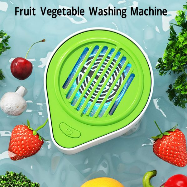 Machine à laver aux légumes aux fruits ABS Capsule de ménage Forme de purificateur alimentaire Purification plus propre purification Purification sans fil lavette à légumes sans fil