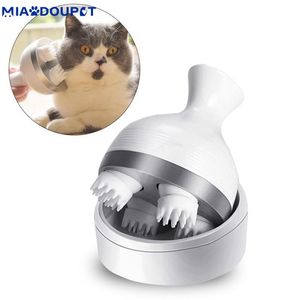 Grooming MIAODOUPET Huisdier Intelligente Elektrische Kat Massager 3D Hoofd Massager Katten Automatisch Draaien Opladen Dragon Claw Handmassage