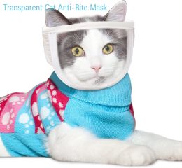 Toiletage outil de toilettage de baignade pour chats avec masque transparent en bouche et nez, outils d'ongles à ongles pour chats efficaces