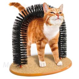 Verzorging Pet Cat Massage Combs Arch Haar verzorging Scratcher Toy Self -Groomer speelgoed Massage Krassen Pet Cat Krassen Haarreinigingsborstel