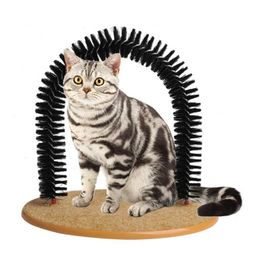 Verzorging Pet Cat Massage Combs Arch Haar verzorging Scratcher Toy Self -Groomer speelgoed Massage Krassen Pet Cat Krassen Haarreinigingsborstel