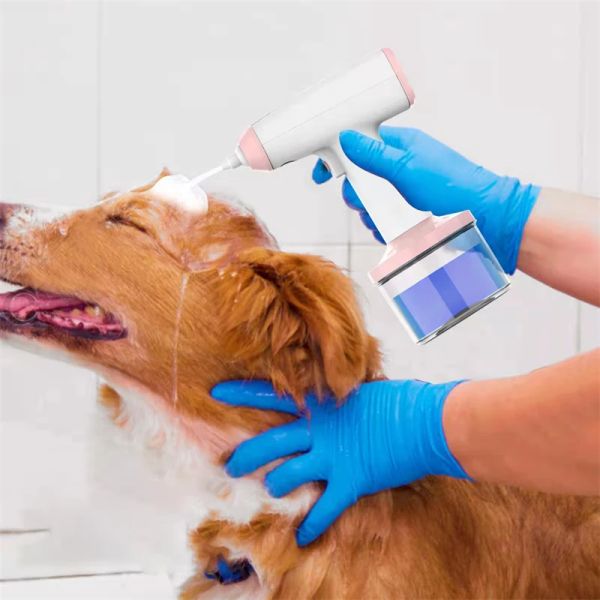 Toilettage pour animaux de compagnie de douche douche distributeur de chiens de chiens jambes nettoyant chiot liquide baignoire liquide savon d'eau jet-têtes de nettoyage de la tête de la tête de douche