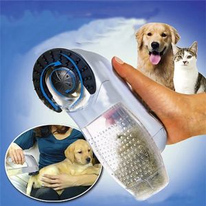 Toilettage Portable dispositif d'épilation pour animaux de compagnie électrique chat et chien Massage nettoyage aspirateur bâton de poils d'animaux brosse à cheveux nettoyage pour animaux de compagnie