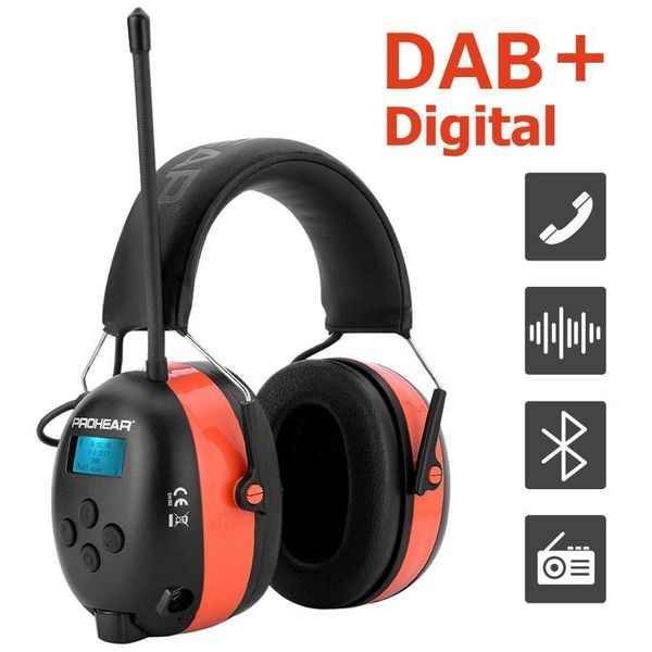 Ensembles de toilettage ZOHAN DAB/DAB/FM Dab casque Protection auditive Radio électronique Bluetooth cache-oreilles protecteur d'oreille 25dB batterie au lithium 230825