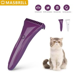 Toilettage Peigne doux Nettoyant pour poils de chat Produits de beauté électriques pour animaux de compagnie Brosse de toilettage pour chien Fournitures pour chats Désinfection Lumière de stérilisation UV