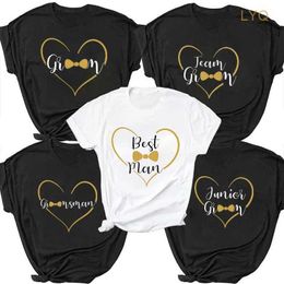 Stalknecht Team Bruidegom T-shirt Junior Single Afscheid Tshirt Beste Man Echtgenoot Tees Engagement Wedding Party Mannelijke Tops