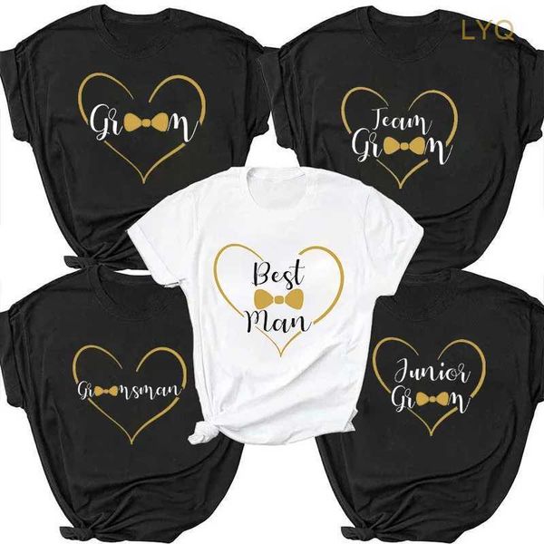 Camiseta del equipo del padrino de boda, camiseta de despedida individual para jóvenes, camisetas para el mejor hombre y el marido, camisetas de compromiso para fiesta de boda para hombre