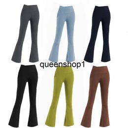 Grooves LLYoga vêtements Les filles sexy doivent porter des hanches pêche pantalons évasés pour femmes taille haute ventre ajusté figure sport yogas pantalon à neuf points