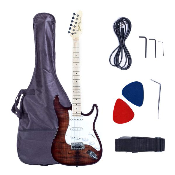 Grote – guitare électrique de Style ST, imprimé Phoenix, corps solide, manche en érable canadien, matériel chromé