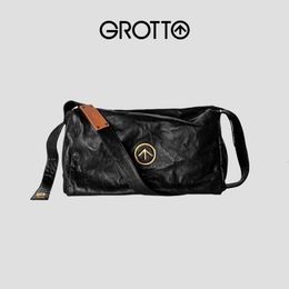 Grot Persoonlijke muziek Geserveloze zwarte stenen tas kleine vouw premium feel tas grote capaciteit een schouder crossbody tas