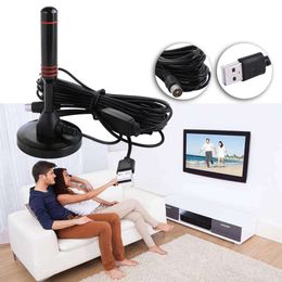 Ground Wave DTMB DVB-T HD TV antenne indoor zwart televisie USB-versterker digitale auto luchtantennes