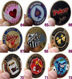 Groep van negen Poker Card Guard Metal Protector Souvenir Craft Poker Chips Dealer Munten Poker Game Gift Hold039em Accessoires4785776