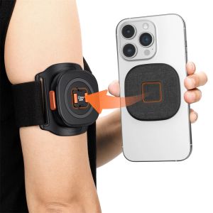 Groupes Vrig Mg13L Support de sangle de bras de téléphone magnétique pour Iphone Xiaomi Support de téléphone pour la course en plein air Cyclisme Voyage Fitness Ceinture de bras