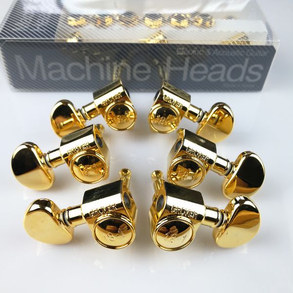 Grover Gold – têtes de Machine pour guitare électrique, accordeurs, chevilles de réglage en or (avec emballage)