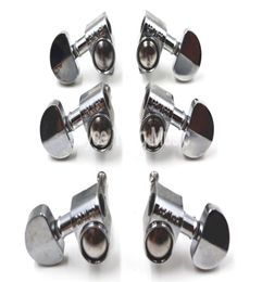 Grover Style Silver Semicircle Guitar Tuning Pegs Tuners Machine Head 3L3R Woles6100290