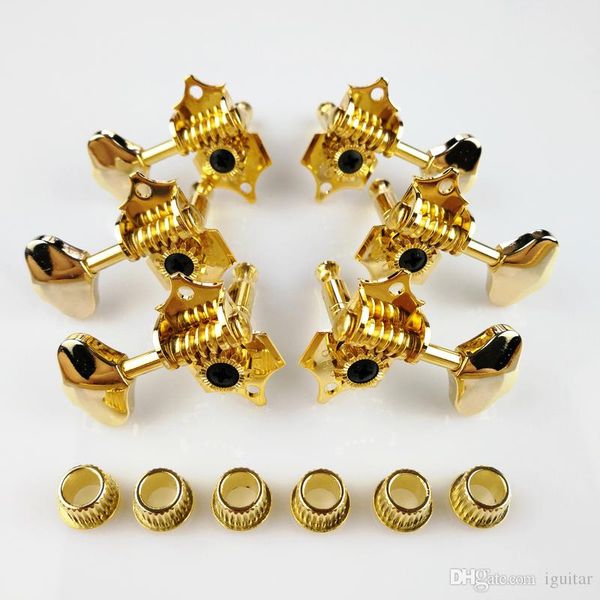 Grover Vintage Guitar Machine Heads Tuners Gold Tuning Pegs (sans emballage d'origine)