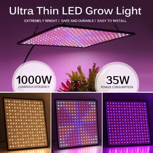 Grow Lights 1000W LED Grow Light Panel Full Spectrum Phyto Lamp AC85-240V pour Indoor Grow Tent Plants Greenhouse Hydroponic Plants Growth P230413