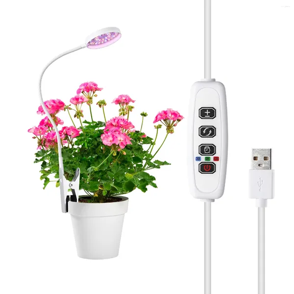 Grow Lights 11W LED Phytolamp Indoor Full Spectrum Hydroponics Plant Lampe for Flower Seeds Cultivation DC5V USB GROVESS LIGHT