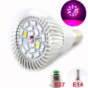 Cultiver des lumières 18 Led spectre complet E27 E14 chambre de culture fleur Cultivo aluminium plante ampoule lampe de culture pour serre intérieure