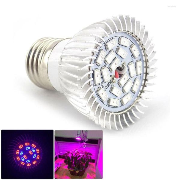 Cultiver des lumières 18 LED s LED à spectre complet lumière de plante E27 Blub Plug lampe de culture pour la culture hydroponique de fleurs AC 110 V 220 V