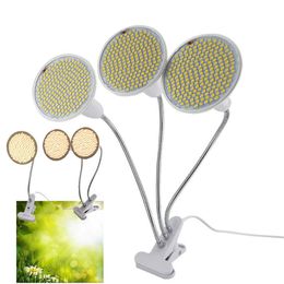 Grow Lights 200 LED Kit de lampe de culture de plantes lumineuses à spectre complet Phyto jaune Lampe Hydro Fitolamp growbox Clip veg P230413