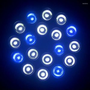 Grow Lights 20pcs / lot Llegada Acuario Lámpara E27 54W 12 Blanco 6 Azul 18X3W 38 LED Coral Reef Light Bombillas de tanque de peces de alta potencia