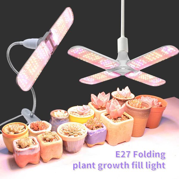 Grow Lights 24W 36W 48W LED plegable Grow Light Full Spectrum E27 Plant Growing Light Phytolamp Bombilla para plantas de interior Plántulas de flores P230413