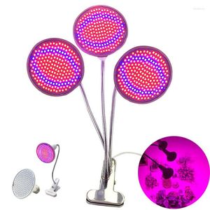 GROEP LICHTEN 3-HOEPEN 200 LED PLANT LICHT LAMP CLIP ROOD BLAUWE VEG BILB HYDRO TENT BOOM VOOR INDOR ROOM DUAL E27 GROWBOX