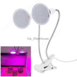 Kweeklampen 400 Led Plant Flower Grow Light Bulb Lamp Dual Head Set Desk Clip Holder EU US voor planten Veg Indoor Greenhouse hydrocultuur V27 YQ230926