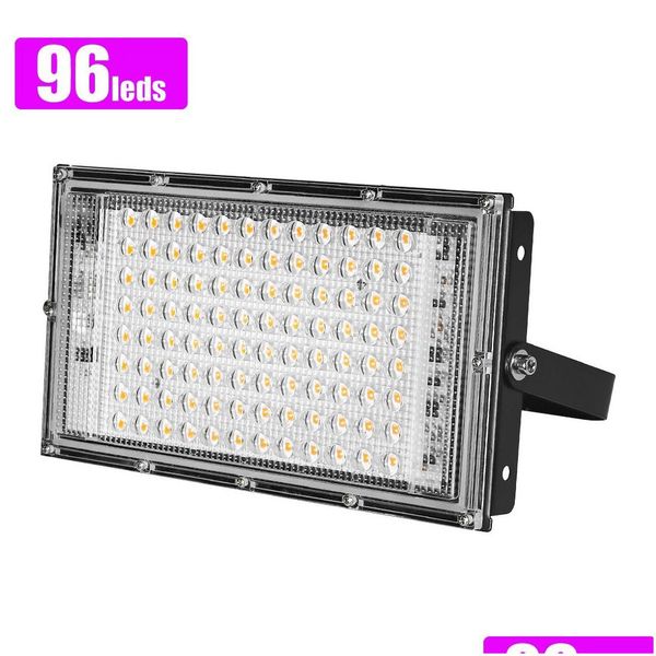 Cultivez des lumières 50W 100W LED 220V Violet Phyto Light avec des lampes de plantes de prise pour serre hydroponique fleur semis livraison directe Lighti Dhy8A