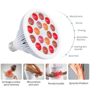 Grow Lights 54Wa810nm 830nm 850nm Near Infrared Lamp Red Light Therapy Bulb E27 630nm 660nm For Skin And Pain Relief LEDGrow