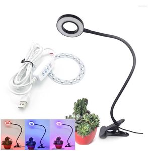 Lampes de culture 5V USB 24 LED pour plantes, support à Clip, panneau de lampe 5730 puces SMD, câble hydro-gradable, rouge et bleu pour serre