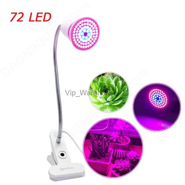 Grow Lights 72 LED élèvent la lampe légère E27 LED plante en croissance ampoule d'éclairage 5W support de clip de bureau pour serre intérieure fleur hydroponique Veg V27 YQ230926