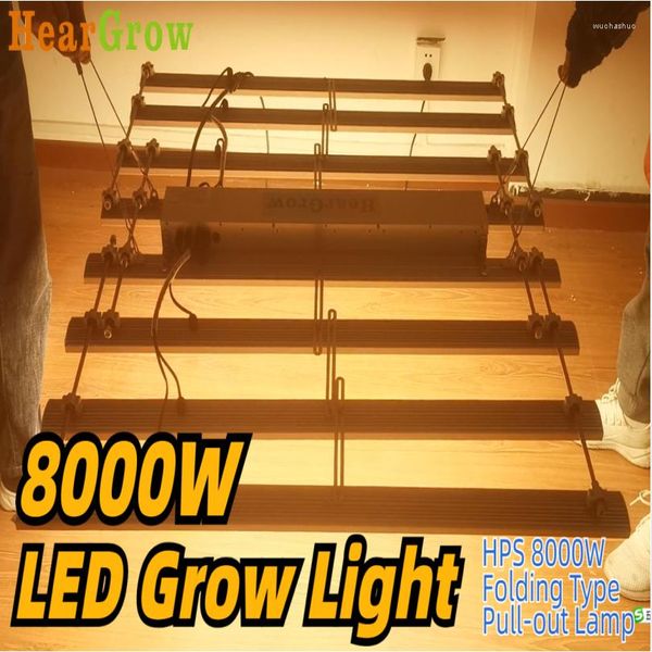 Grow Lights 8000W Remplacer la lampe HPS LED Type de pliage coulissant Éclairage de plantation professionnel Intérieur Tentes de serre Plantes cultivées