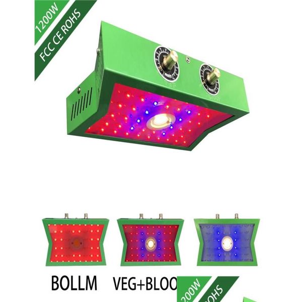 Cultivez des lumières Cob LED élèvent la lumière 1200W réglable Veg Bloom Switch FL Spectrum Lights pour les semis de fleurs d'intérieur2934186 Drop Delivery L Dhxt7
