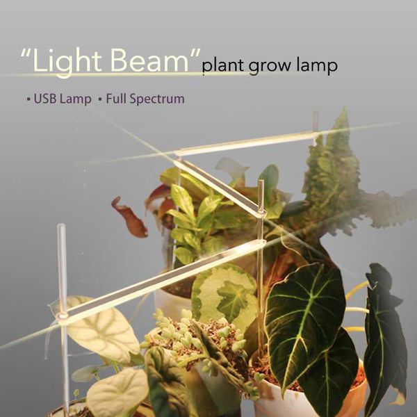 Phytolampe à faisceau lumineux DC5V pour plantes, spectre complet, lumière de croissance solaire, prise de terre, lumière de remplissage de semis hydroponique P230413