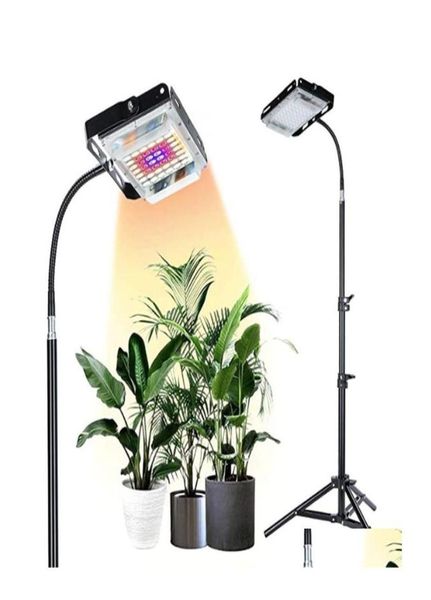 Grow Lights Fl Spectrum Grow Light avec col de cygne flexible réglable plus long trépied pieds support bureau LED plante pour plantes hautes Drop6947127