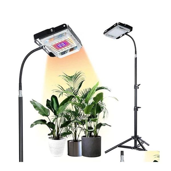 Grow Lights Fl Spectrum Grow Light avec col de cygne flexible réglable plus long trépied pieds support bureau LED plante pour plantes hautes Drop2911