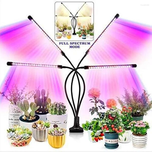 Lampes de culture FTOYIN lumière LED avec Clips spectre complet plante améliorée 3/9/12H minuterie 10 niveaux réglables pour les plantes d'intérieur