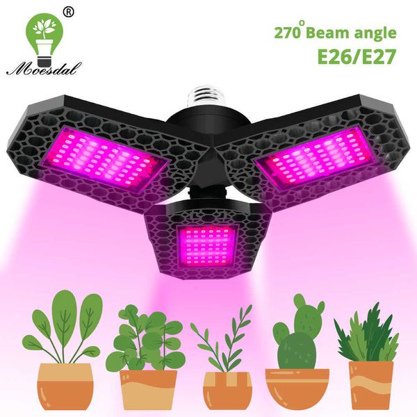 Grow Lights Spectrum Full LED Light Culture avec 144 PCS 2835 CHIPS LED Phytolamp pour les plantes Phyto Growth Lampe E27 / E26 pour la plante intérieure P230413