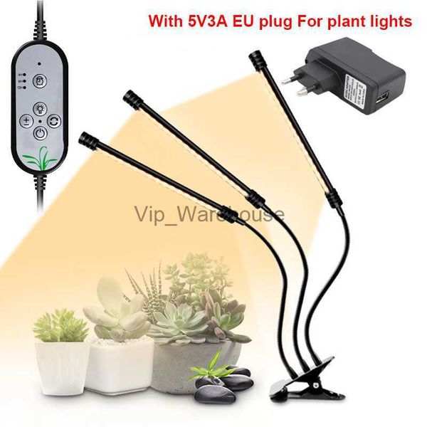 Lampes de culture Phytolampe à spectre complet de lumière de croissance pour les plantes lumière lampe USB LED lampes de culture pour l'ensemencement de fleurs hydroponiques boîte de tente intérieure YQ230926