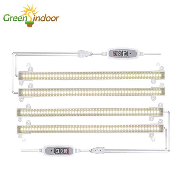 Grow Lights Indoor Led Grow Light Strips 40W Phytolamp Pour Plantes 4pcs Bars Full Spectrum White Led Timer Phyto Lamp Hydroponic Dimmable Bar P230413