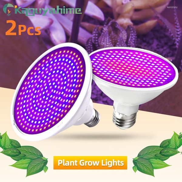 Luces de cultivo Kaguyahime LED Light E27 Lampada Lámpara de espectro completo Crecimiento 4W 30W Planta de interior IR UV Floración hidropónica